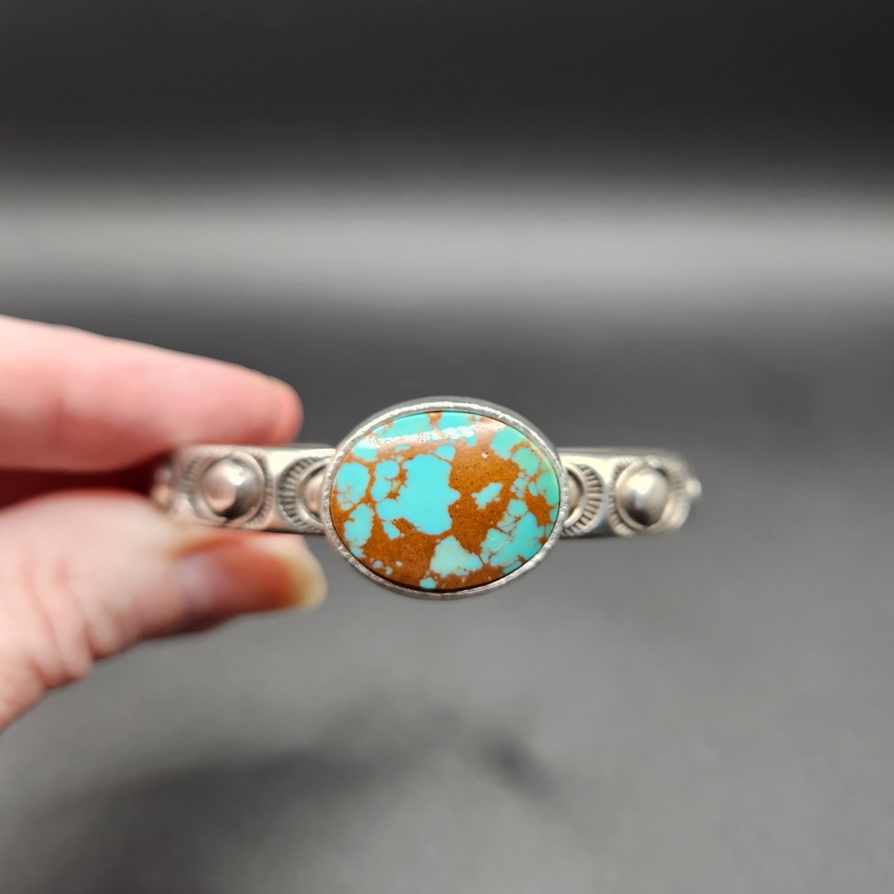 Numi Olive Heavy Weight Turquoise Cuff Xs - Picture 8 of 8